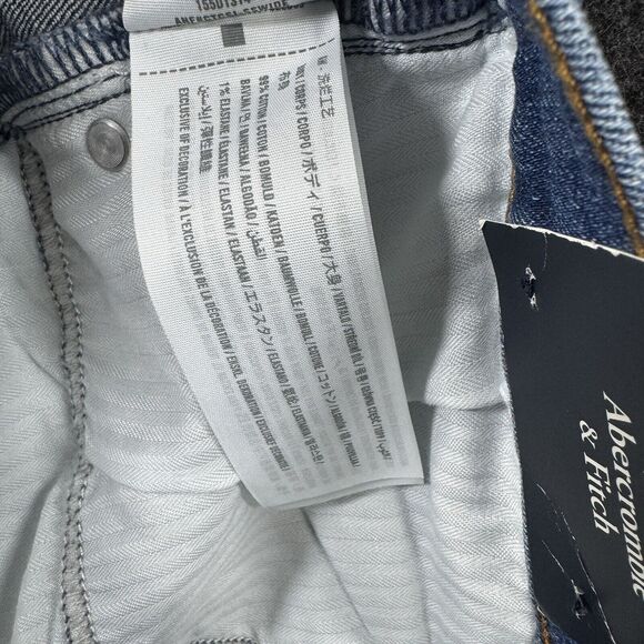 Abercrombie & Fitch The Ankle Straight Jeans Women’s 34 18S Blue Curve Love - Picture 10 of 10